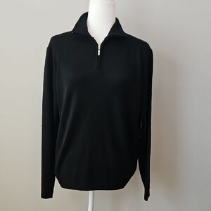 Toscano Black Half-Zip Women's Sweater Size Small